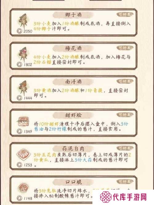 鸣沙客栈南瓜羹升级方法及配方一览