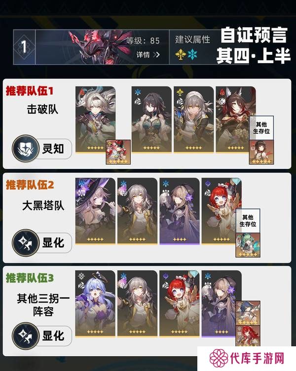 崩坏星穹铁道虚构叙事自证预言阵容攻略 3.1虚构叙事自证预言阵容怎么推荐[多图]图片2