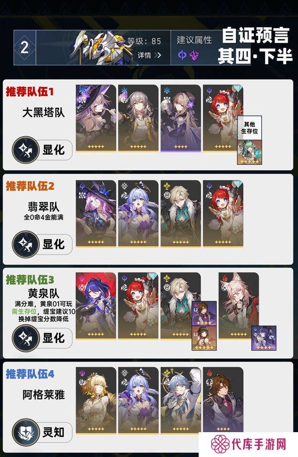 崩坏星穹铁道虚构叙事自证预言阵容攻略 3.1虚构叙事自证预言阵容怎么推荐[多图]图片3