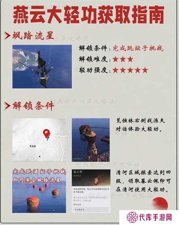 燕云十六声轻功哪里学的 全部轻功获得方法一览